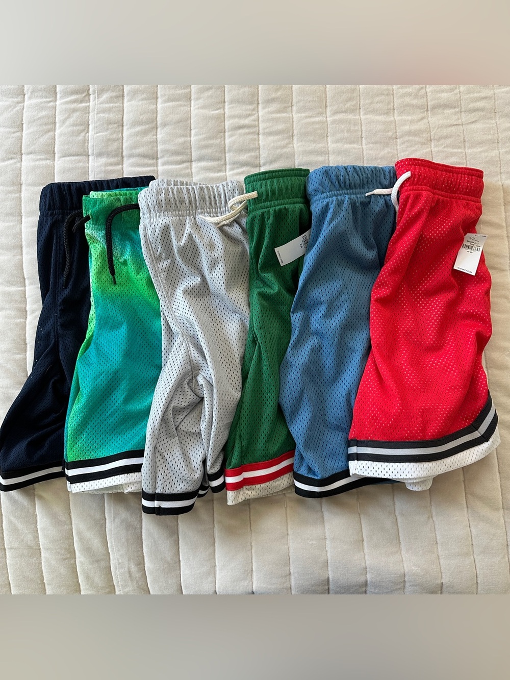 Old Navy Kids Mesh Athletic Shorts - Red, Blue, Green, Teal, Gray, Navy